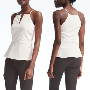 Banana Republic Sadie Striped Peplum Top